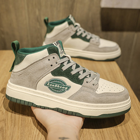 High-top shoes men's spring 2025 new trendy brand Air Force Sports No. 1 trendy shoes mid-top European station casual sneakers