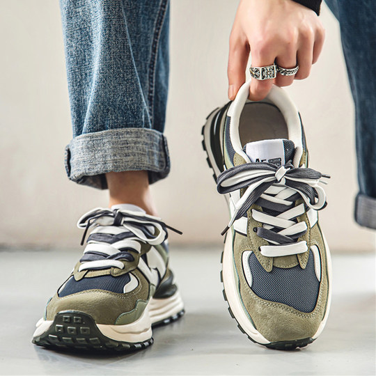 Men's Shoes 2026 New Spring Trendy Brand Versatile Sports and Leisure Thick Soled Forrest Gump Shoes Teenagers' Heightening Dad Trendy Shoes