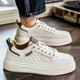 Men's shoes 2026 new spring trendy brand high-end thick-soled sneakers for boys light luxury casual versatile white sneakers