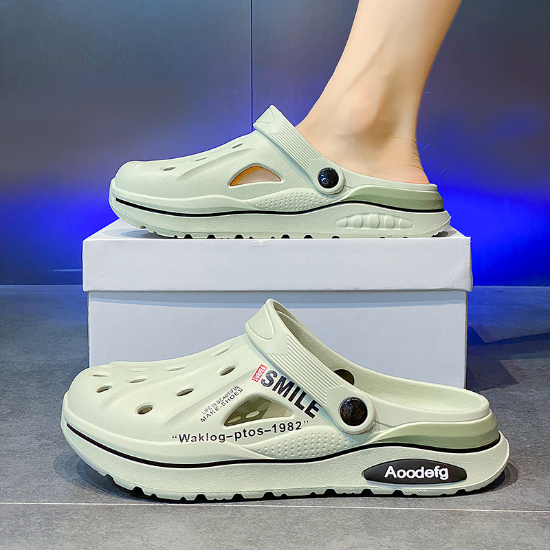 Coconut Hole Shoes for Men, Summer Non-Slip, Anti-Odor Driving Slippers, Men's Outdoor Water Sports, Rafting, Beach Sandals