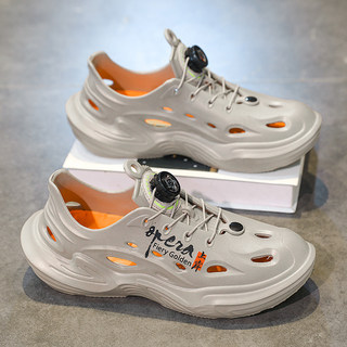 Croc Shoes for Men 2025 New Summer Outdoor Non-Slip Thick-Soled Sports All-Inclusive Hollow Outdoor Rafting Beach Sandals