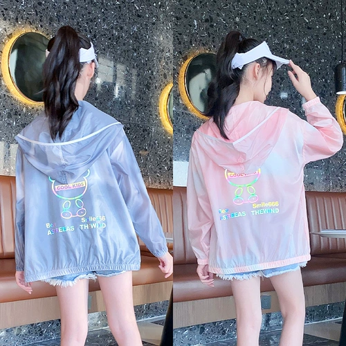 Солнцезащитный крем, летняя детская легкая и тонкая дышащая шелковая одежда для защиты от солнца, коллекция 2023, подходит для подростков