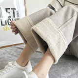 Шерстяные демисезонные ретро штаны для школьников, свободный прямой крой, высокая талия