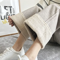 Шерстяные демисезонные ретро штаны для школьников, свободный прямой крой, высокая талия