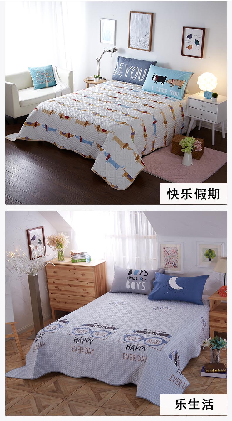 Khăn trải giường bằng vải bông ba bộ trải giường bằng vải cotton đa chức năng Hàn Quốc cộng với chăn bông trải giường 1,5m / 1,8 m bộ ga giường đẹp