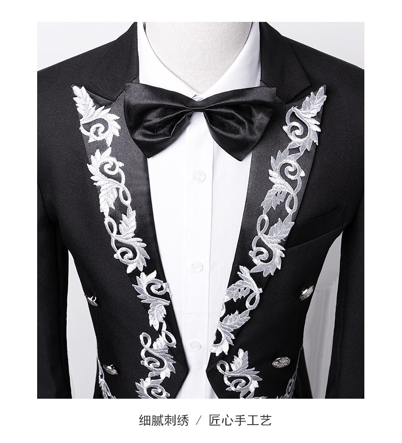 Tuxedo nam tự tu sân khấu nhạc trưởng trang phục người lớn ca sĩ chủ trang phục phù hợp với trang phục nam blazer nam