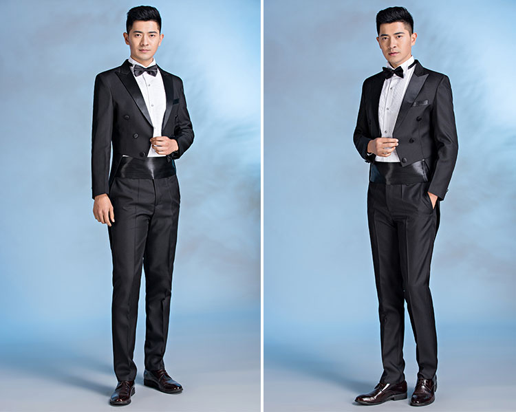 Tuxedo nam slim dress phù hợp với phù hợp với chỉ huy sân khấu điệp khúc trang phục ma thuật máy chủ steward