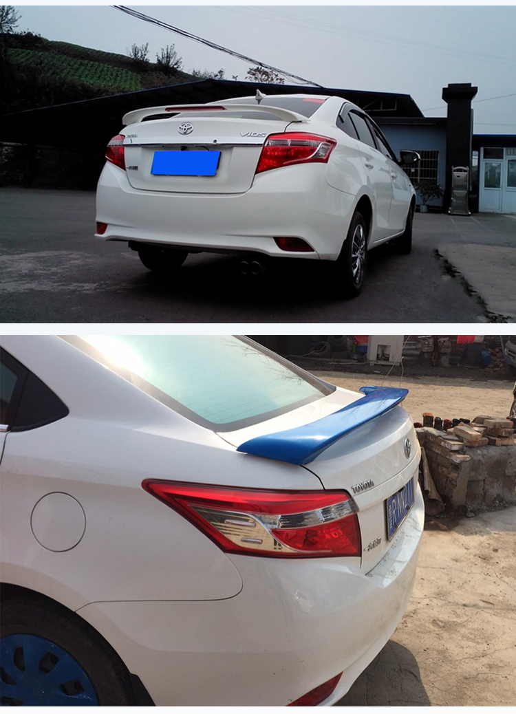 Toyota Vios đuôi 14-16 mới Vios clip-on với đuôi nhẹ sửa đổi vành đai sơn không đục lỗ đặc biệt cánh lướt gió
