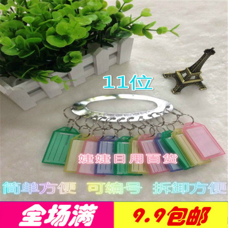 Keyboards Guest house Keystring Stainless Steel Key Management Key Disc Can Mark Warehouse with Double Spoon Cards