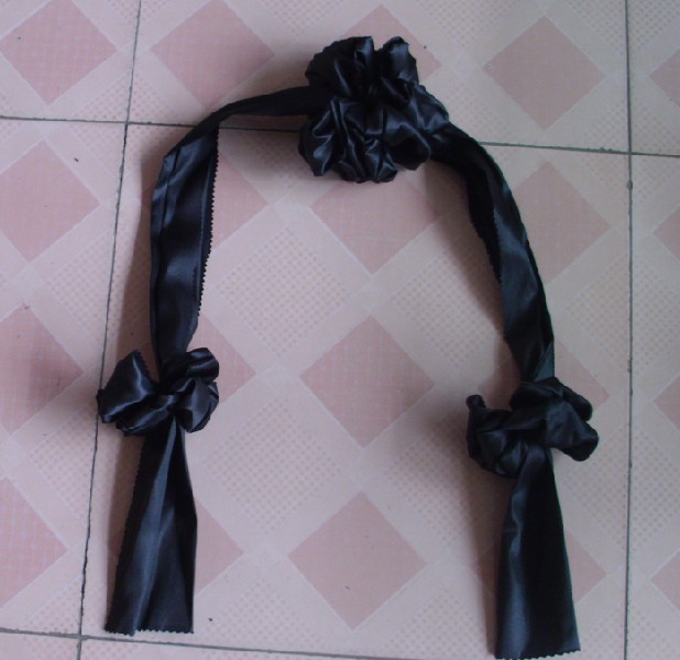 Up to 40 thick cloth relics black gauze 12 inch relic flower total length 1 meter and 12 inches folded