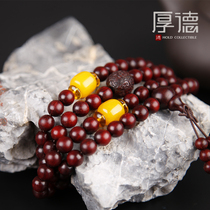 Small leaf red sandalwood handstring beads 108 stars all over the Sky transfer beads necklace brave Bracelet Mens birthday gift