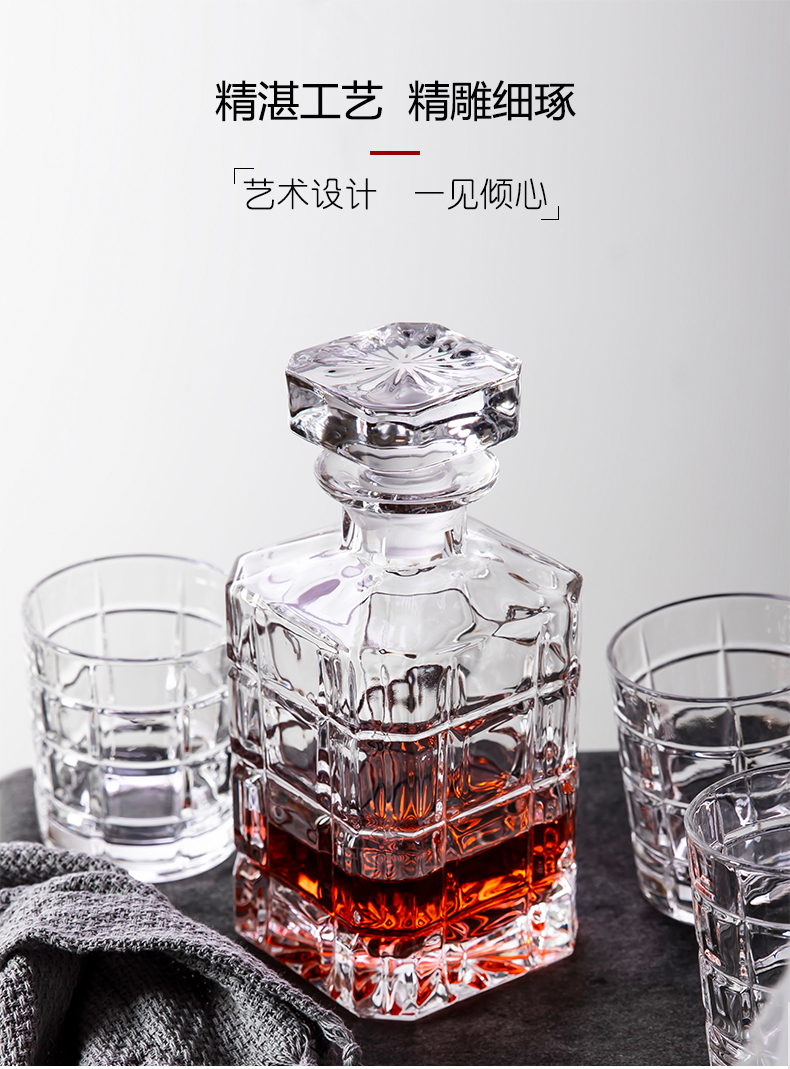 Sáng tạo lớn pha lê whisky thủy tinh 樽 nhà đặt rượu vang trắng chai rượu vang decanter bộ rượu vang - Rượu vang phụ kiện rượu vang