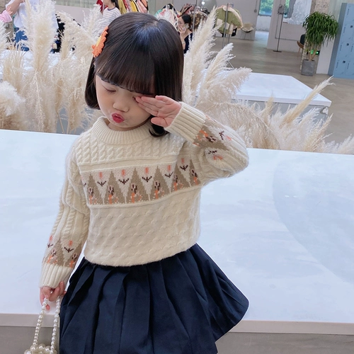 Детский трикотажный свитер, пуховик, детская одежда, 2020