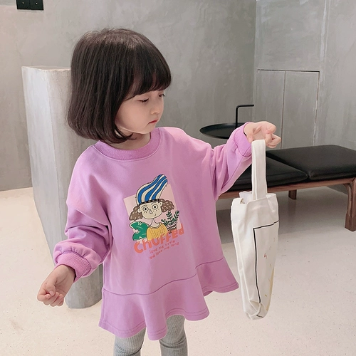 Детская толстовка, платье, мультяшный детский осенний лонгслив, детская одежда, 2020