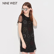 Chín Tây 玖 熙 2017 Phụ Kiện Thêu Mới Argyle Ngắn Tay Áo 3051721712