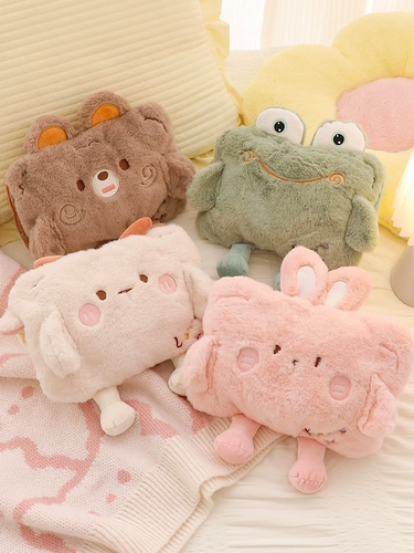 Взрывобезопасная емкость для воды с зарядкой, детская милая плюшевая грелка для рук, компресс