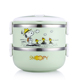hộp đựng cơm lock&lock Snoopy đôi bằng thép không gỉ cách nhiệt hộp ăn trưa trẻ em niêm phong hộp ăn trưa tươi có tay cầm hộp ăn trưa tròn - Hộp cơm điện sưởi ấm nồi hâm cơm văn phòng