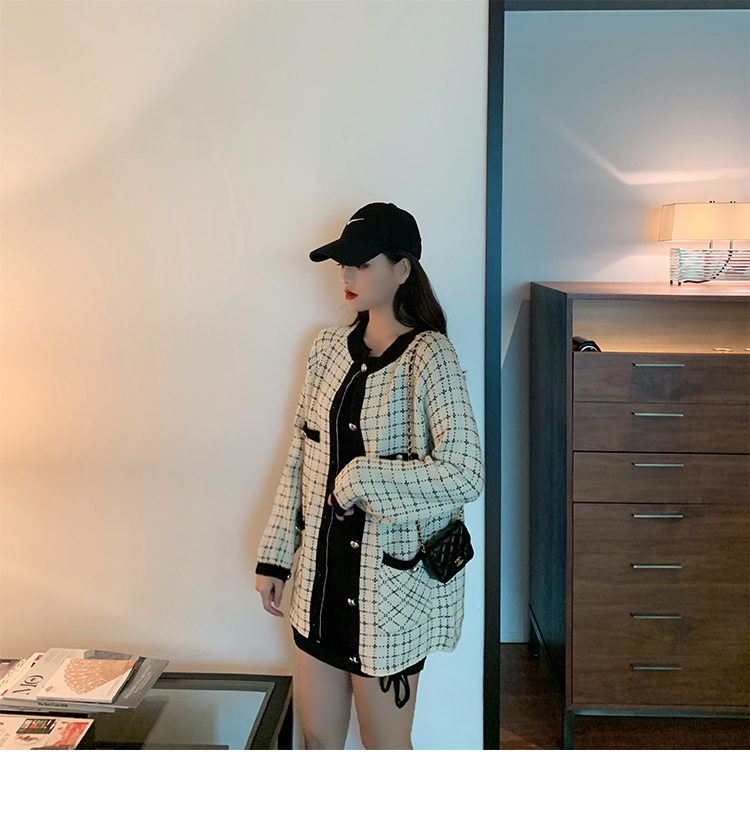 VK旗艦店 韓國風小香風格紋氣質單品外套