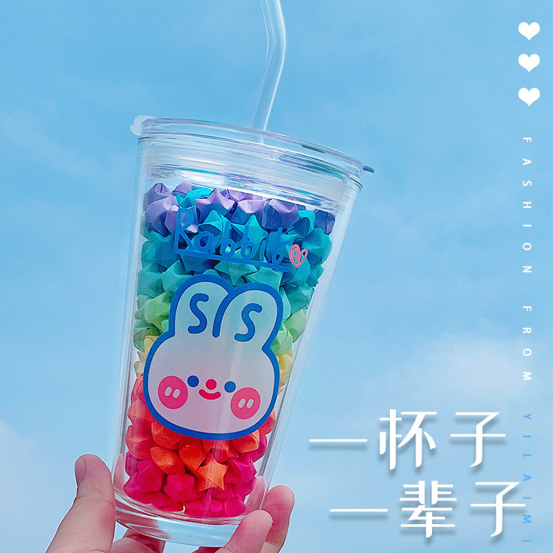 Wishing bottle lucky star origami handmade diy cute cartoon children glass bottle drifting can gift empty 520