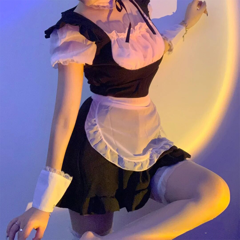 cosplay Cute Sexy Maid Dress Bar Nightclub Play Out of the Day Department Student Apron Maid Uniform Cos