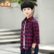 Áo sơ mi nam dài tay cotton 2018 trẻ em mới kẻ sọc trẻ em kẻ sọc nam trẻ em mùa xuân và mùa thu quần áo trẻ em thủy triều áo sơ mi bé trai size đại