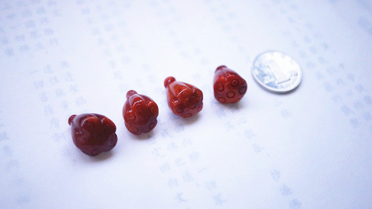 DIY аксессуары 精选四川凉山冰飘火焰纹满色满色南红玛瑙小吊坠叶子莲蓬杂件diy