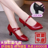 Высокие танцующие туфли, из натуральной кожи, мягкая подошва