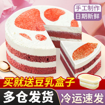 Net Red Bull Milk Cake Box Red Velvet Thousands of mousse Popcorn Cakes Frozen Panda Sweets Snack Snack