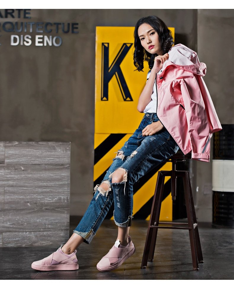 Giày 361 độ nữ vỏ sò một bàn đạp 2019 mùa hè mới màu hồng anh đào giúp giày thông thường - Dép / giày thường giày sneaker nữ hot trend 2021