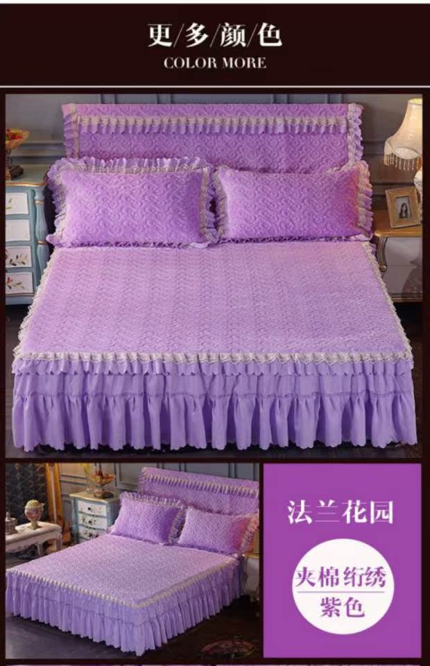 Đặc biệt Hàn Quốc công chúa bông giường váy mảnh duy nhất của dày bụi trượt bedspread bìa Simmons giường tựa lưng - Váy Petti váy giường khách sạn