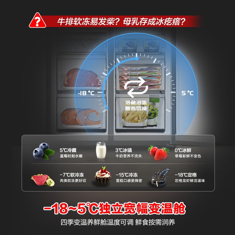 容声BCD-491WD12FPZ冰箱图片