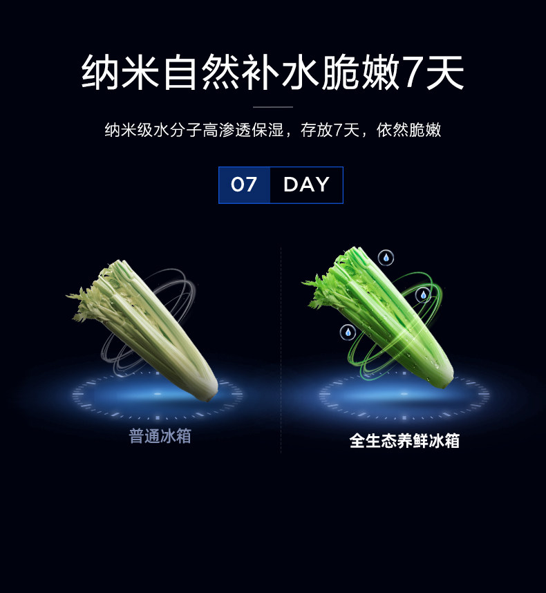 容声 一级变频 风冷 对开门冰箱 649L 图6