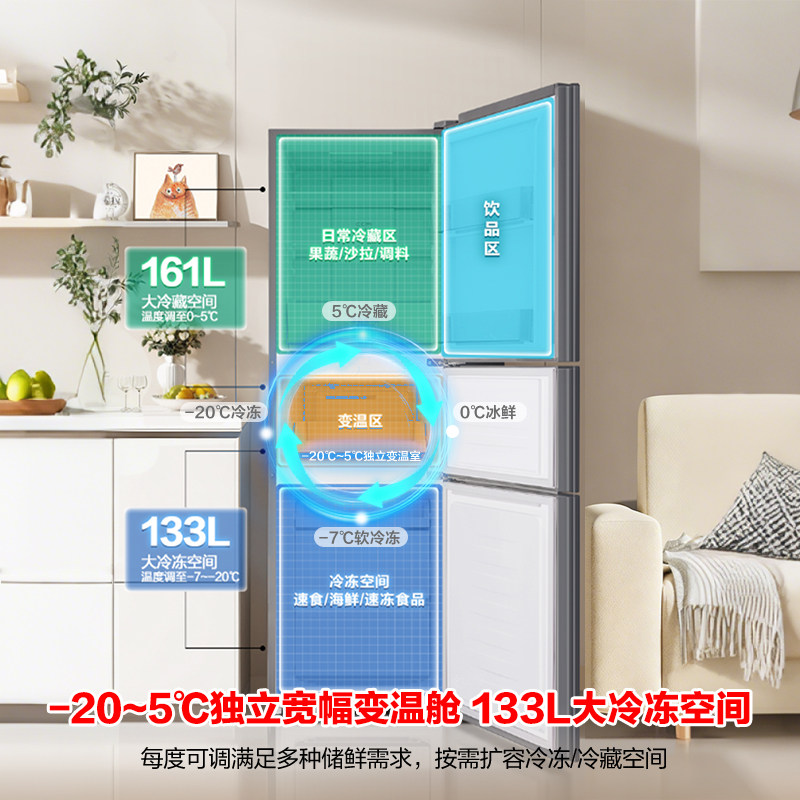 容声BCD-261D20RNLBD冰箱图片