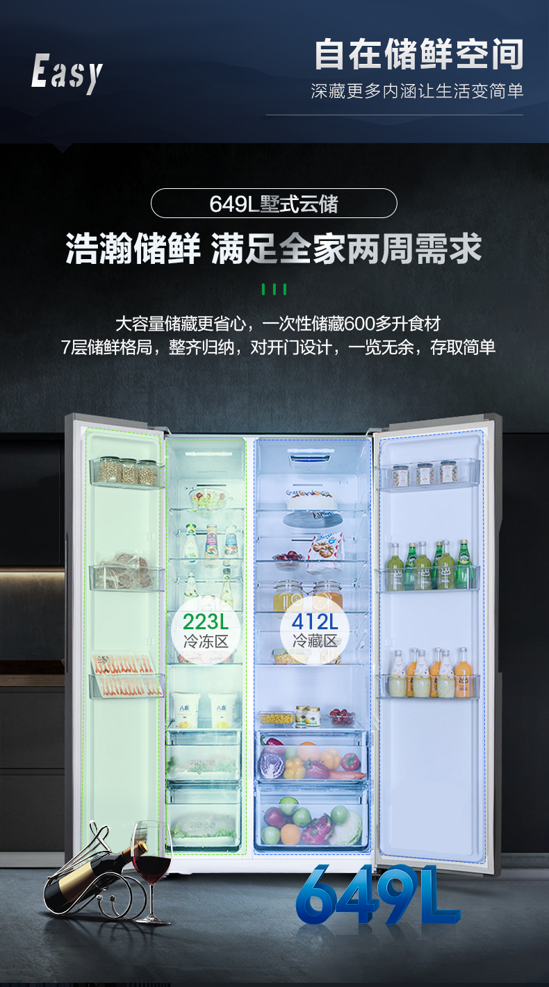 容声 养鲜巨无霸 节能冰箱 649L 新国标一级变频 图10