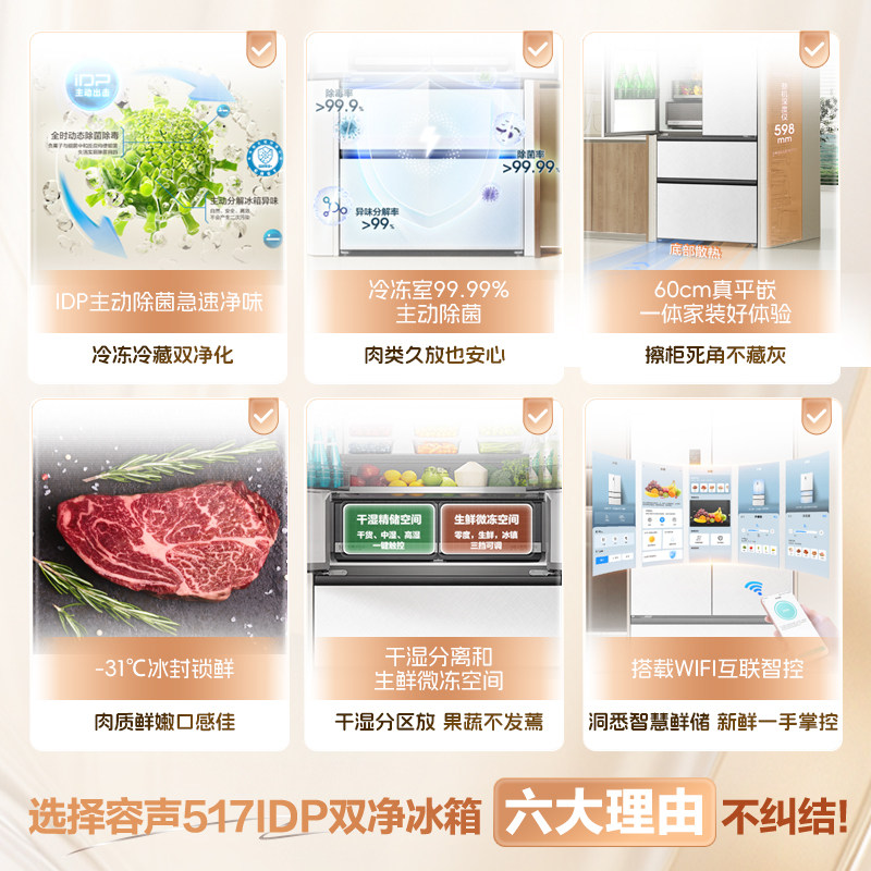 容声BCD-517WD2MPQLA冰箱图片