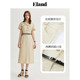 Eland suit collar dress women's lyocell high waist workwear wind mid-length skirt 2024 ພາກຮຽນ spring ແບບໃຫມ່