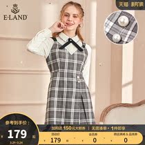 ELAND Clothing Romance Spring Fashion Temperament Lace lace V collar Waistcoat Slim Braces DRESS LADY