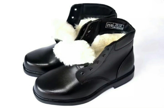 Wool Leather Boots Big Heads Leather Shoes Lace Leather Shoes New Wool Leather Shoes Men Chill Area Fur Shoes