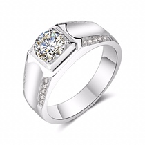 Mens ring one carat fashion generous foreign style wild classic trend ring