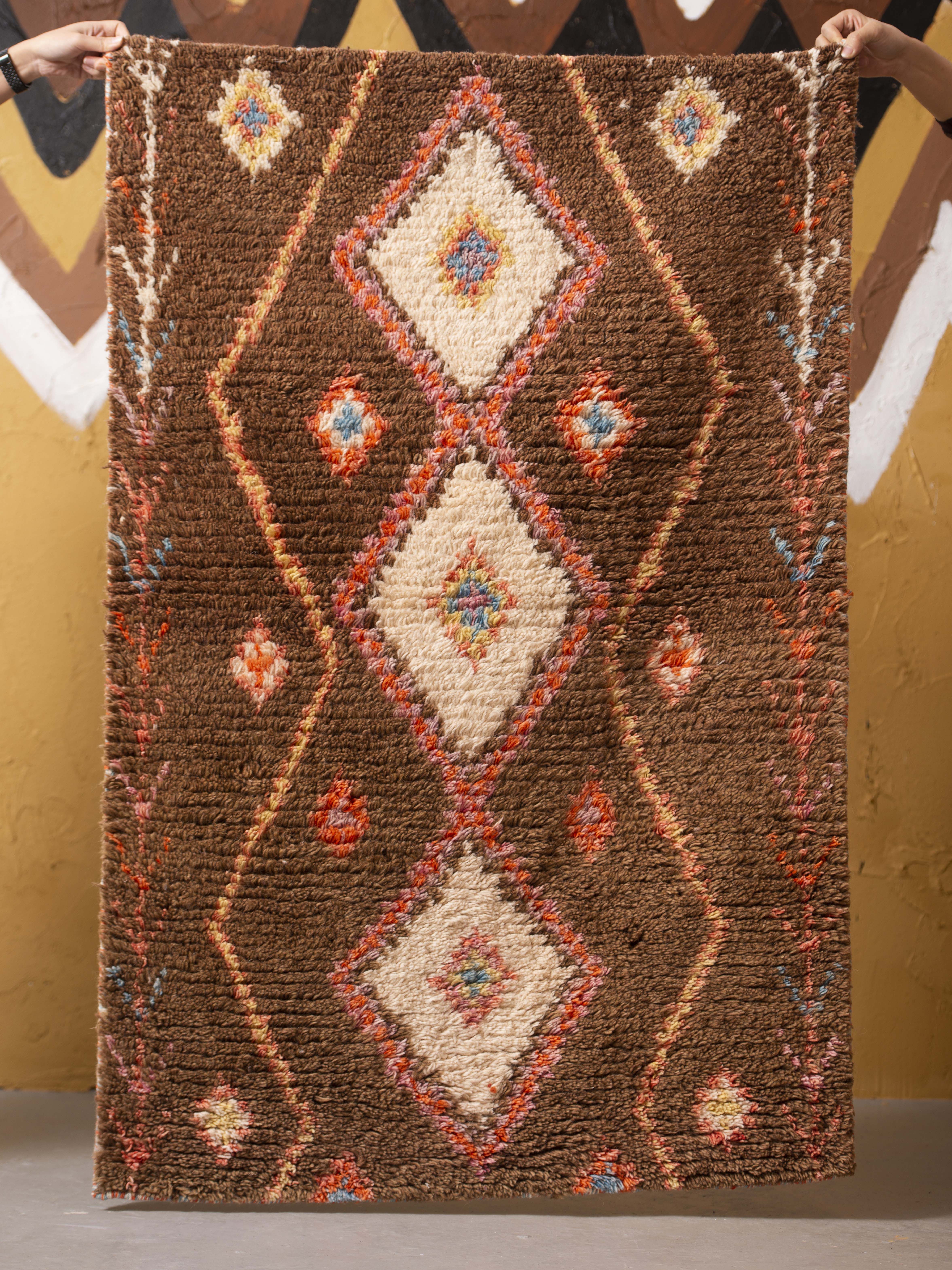 PentFair Loft India co-designer imports handmade wool rugs boho brown berber