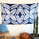 Shibori nhuộm Tapestry Ấn Độ Aizen vật tie-dye vải trang trí tường treo thảm thêu khăn bãi biển - Tapestry thảm treo tường decor