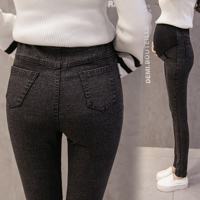 leggings Denim ສໍາລັບແມ່ຍິງຖືພາ, pants pencil ພາກຮຽນ spring, pants ພາກຮຽນ spring, outerwear ພາກຮຽນ spring ແລະດູໃບໄມ້ລົ່ນ, trousers ຖືພາ, pants ແມ່ພາກຮຽນ spring