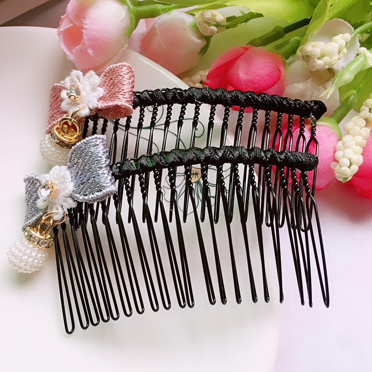 Phụ kiện tóc trẻ em hợp kim bangs lược chải tóc clip cô gái kẹp tóc chèn lược chải tóc cô gái nhỏ đầu trang sức - Phụ kiện tóc bờm tóc đẹp