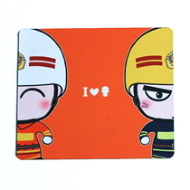Police Millet original cartoon computer desk pad—all-powerful police series mouse pad fire version