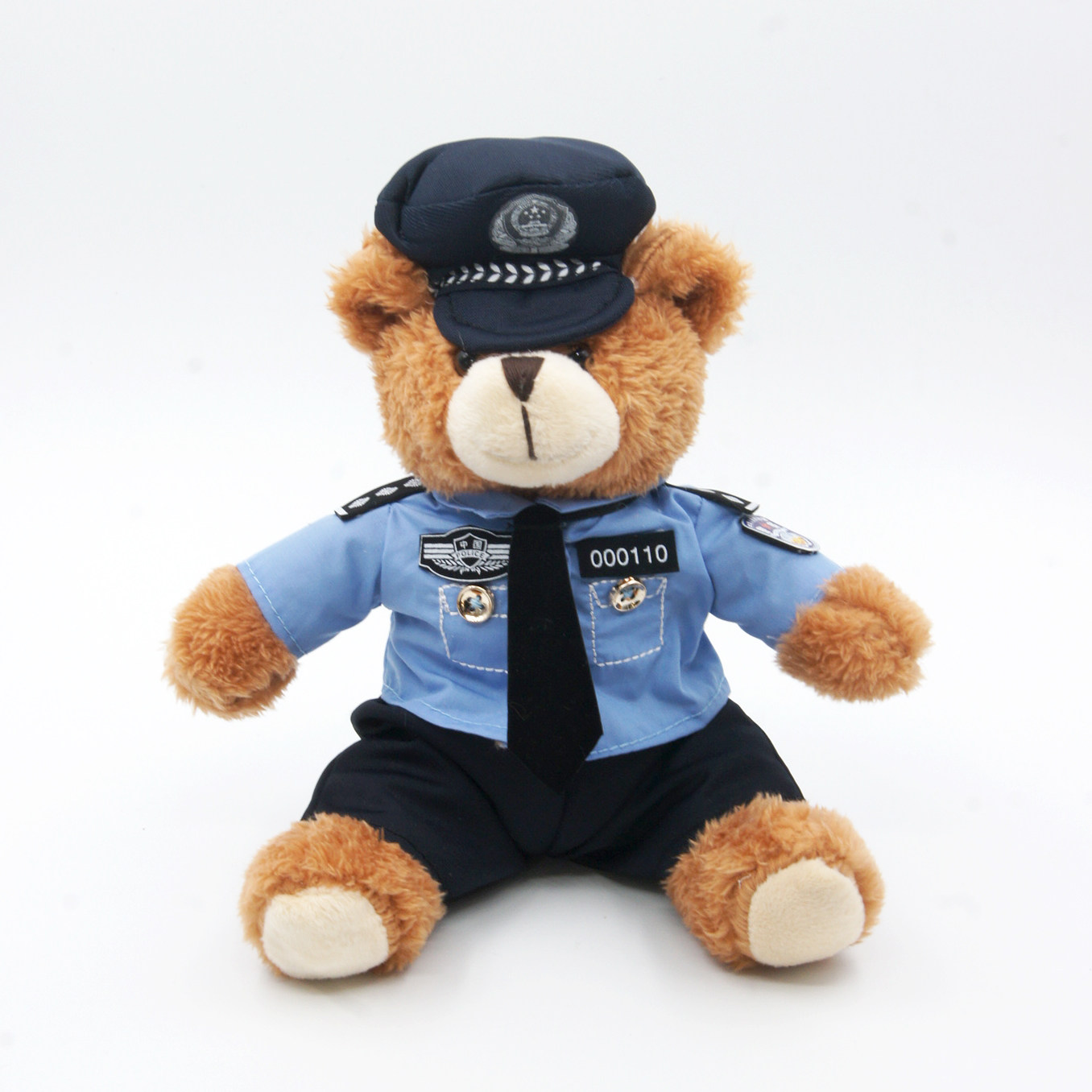police police teddy bear blue hat uniforms plush toy paparazzi Valentine's Day gifts to men and women friends