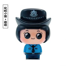 (A small police officer) Police paparazzi Handmaids Vehicular Pendulum Female Police Cartoon Doll Police Station Gift Model