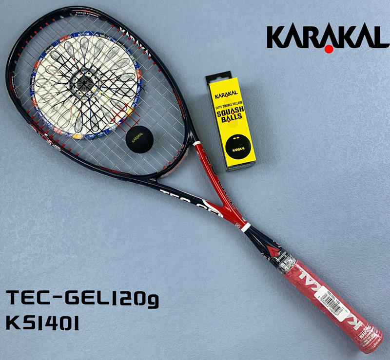 KARAAKAL Karakalwhole Carbon TEC-GEL120g Professional Training Squash racket for men and women with the same section-Taobao