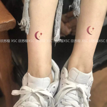 Xinsu orange tattoo Net red moon tattoo stickers small pattern waterproof female long-lasting personality ankle clavicle hipster