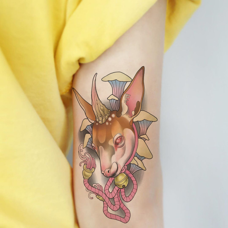 Hinsu orange blossom arm tattooed with wind half arm little fresh arm tattooed with waterproof female lasting scar