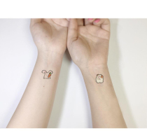 Xinsu orange tattoo sticker waterproof men and women lasting cartoon animal whale Korean simulation cute fresh finger small pattern